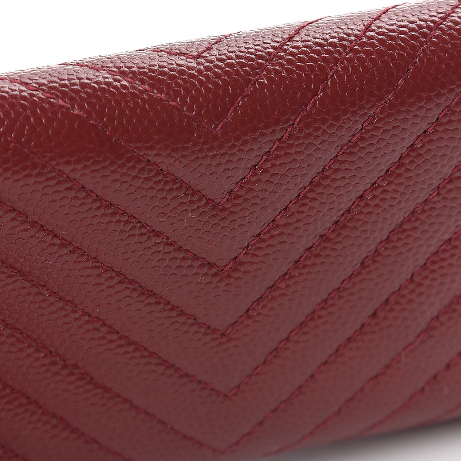Chanel Caviar Chevron Quilted Flap Boy Card Holder Dark Red 15 of 18