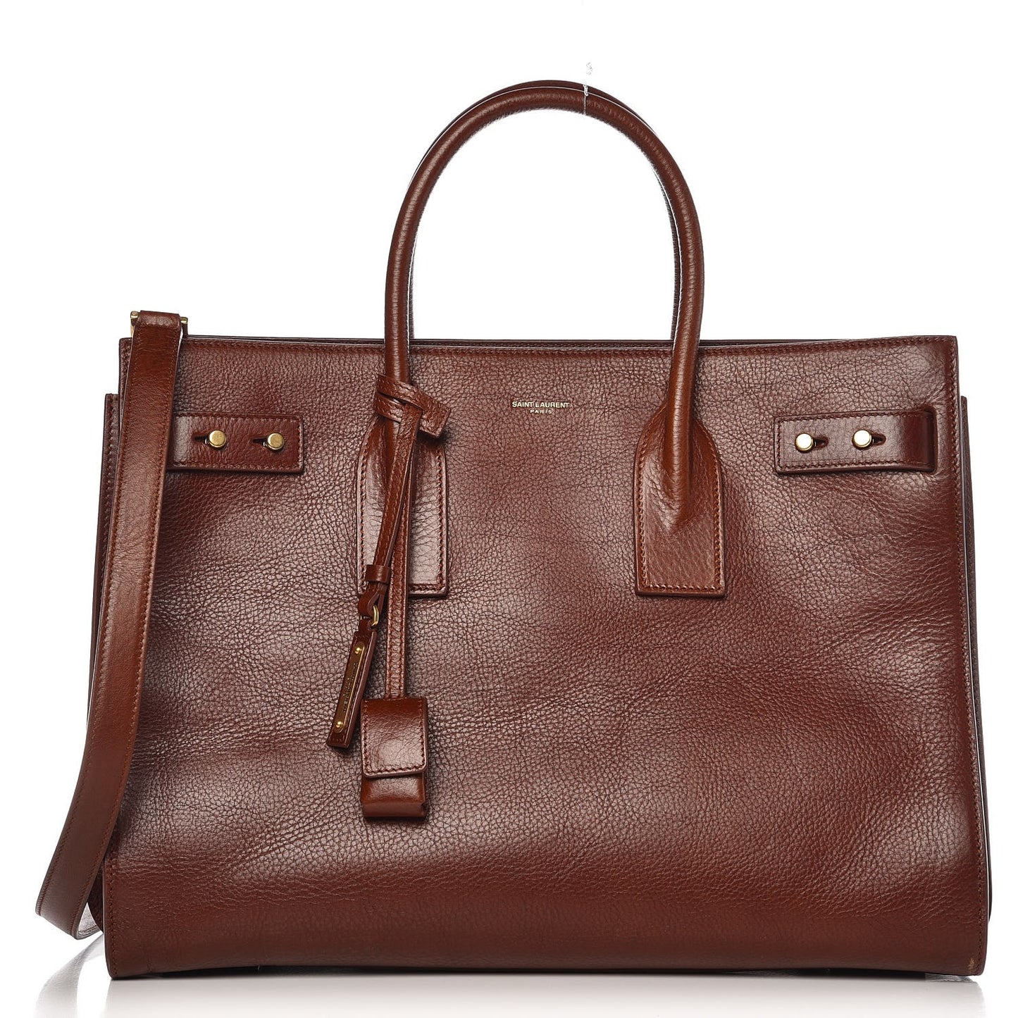 Grained Calfskin Medium Supple Sac De Jour Dark Brown
