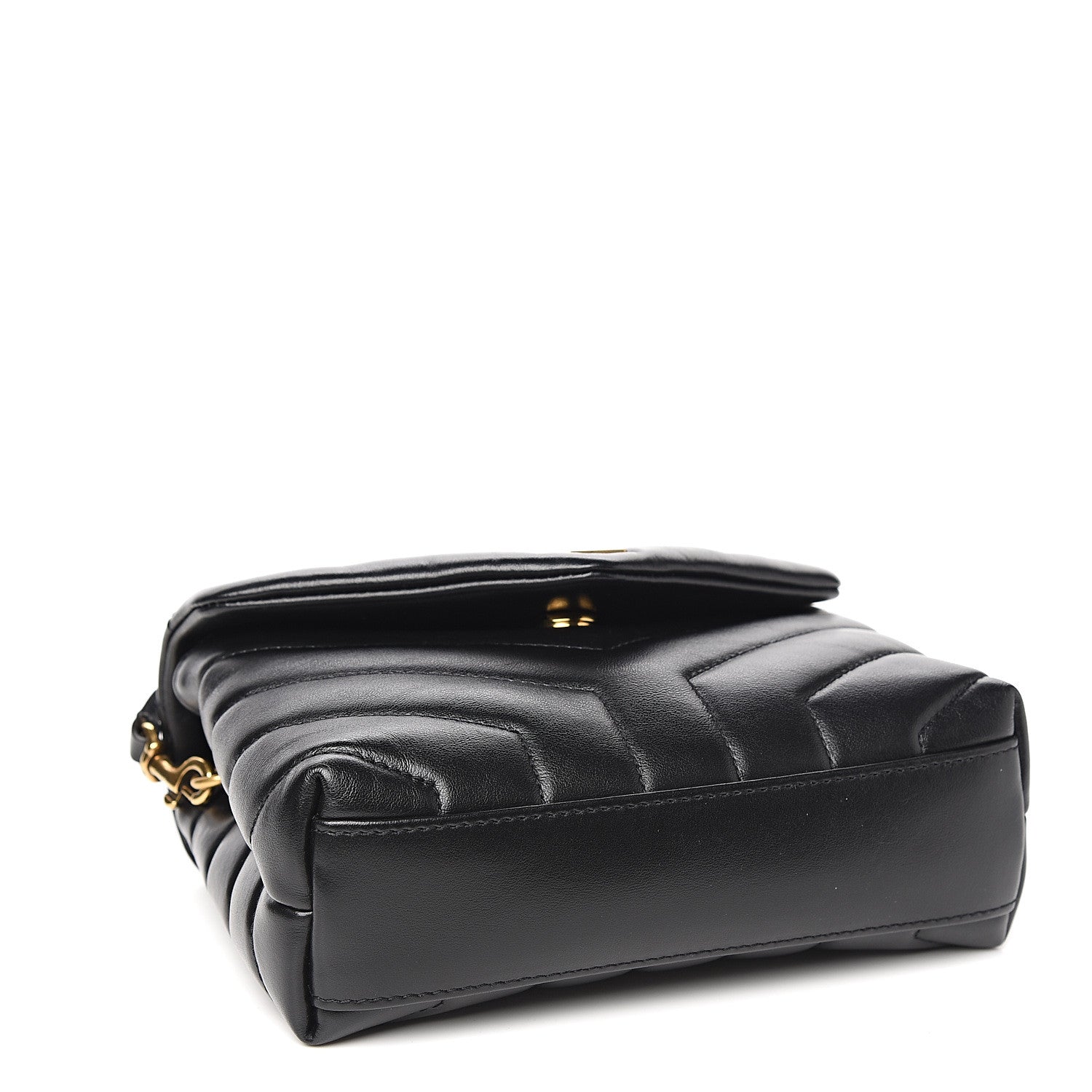 Saint Laurent Calfskin Y Quilted Monogram Toy Loulou Crossbody Bag Black 3 of 10