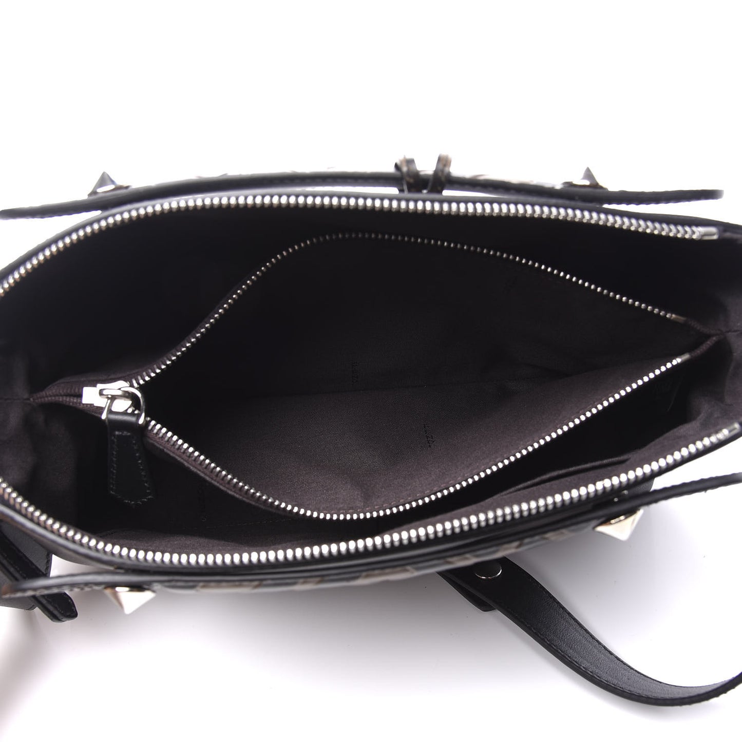 Vitello Dolce Bi-Color FF 1974 Embossed Medium By The Way Boston Bag Black Maya