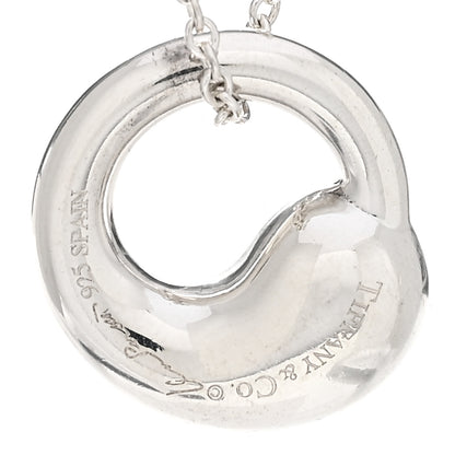 Tiffany Sterling Silver 12mm Elsa Peretti Eternal Circle Pendant Necklace 4 of 4