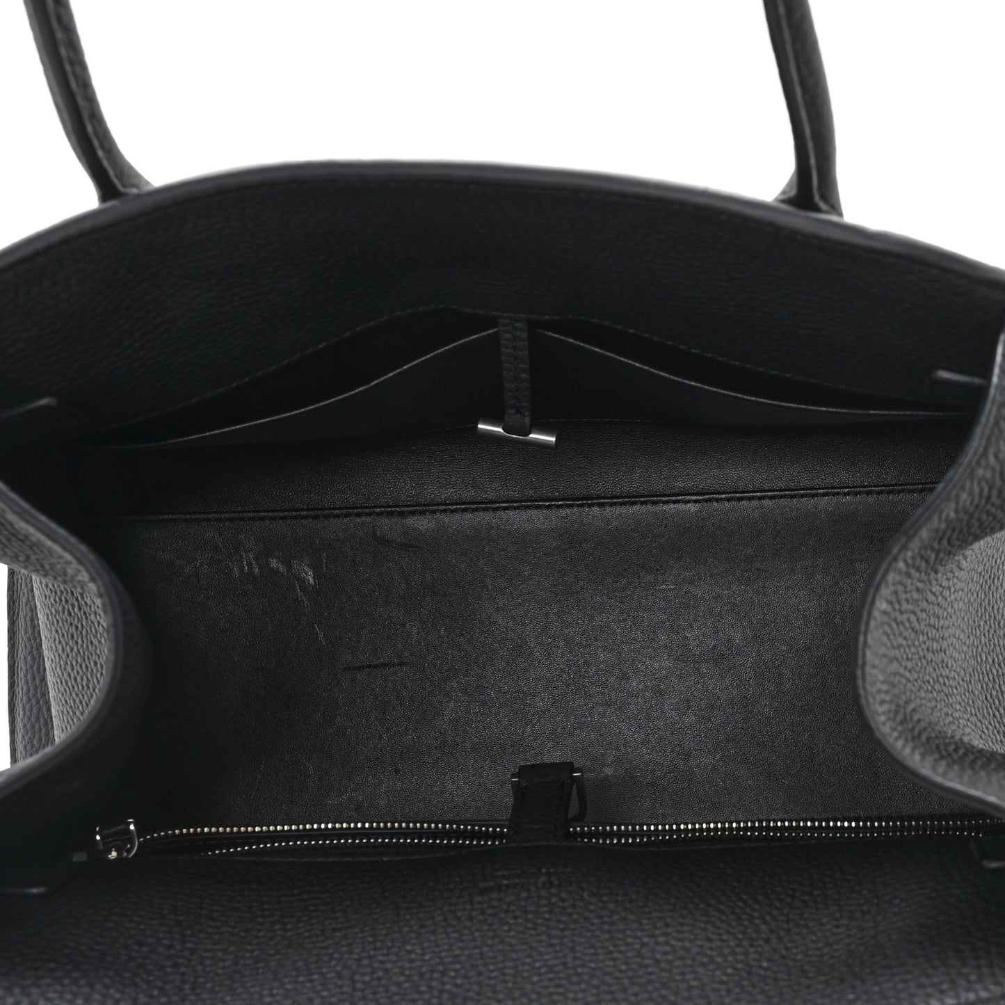 Grained Calfskin Margaux Shoulder 12 Black