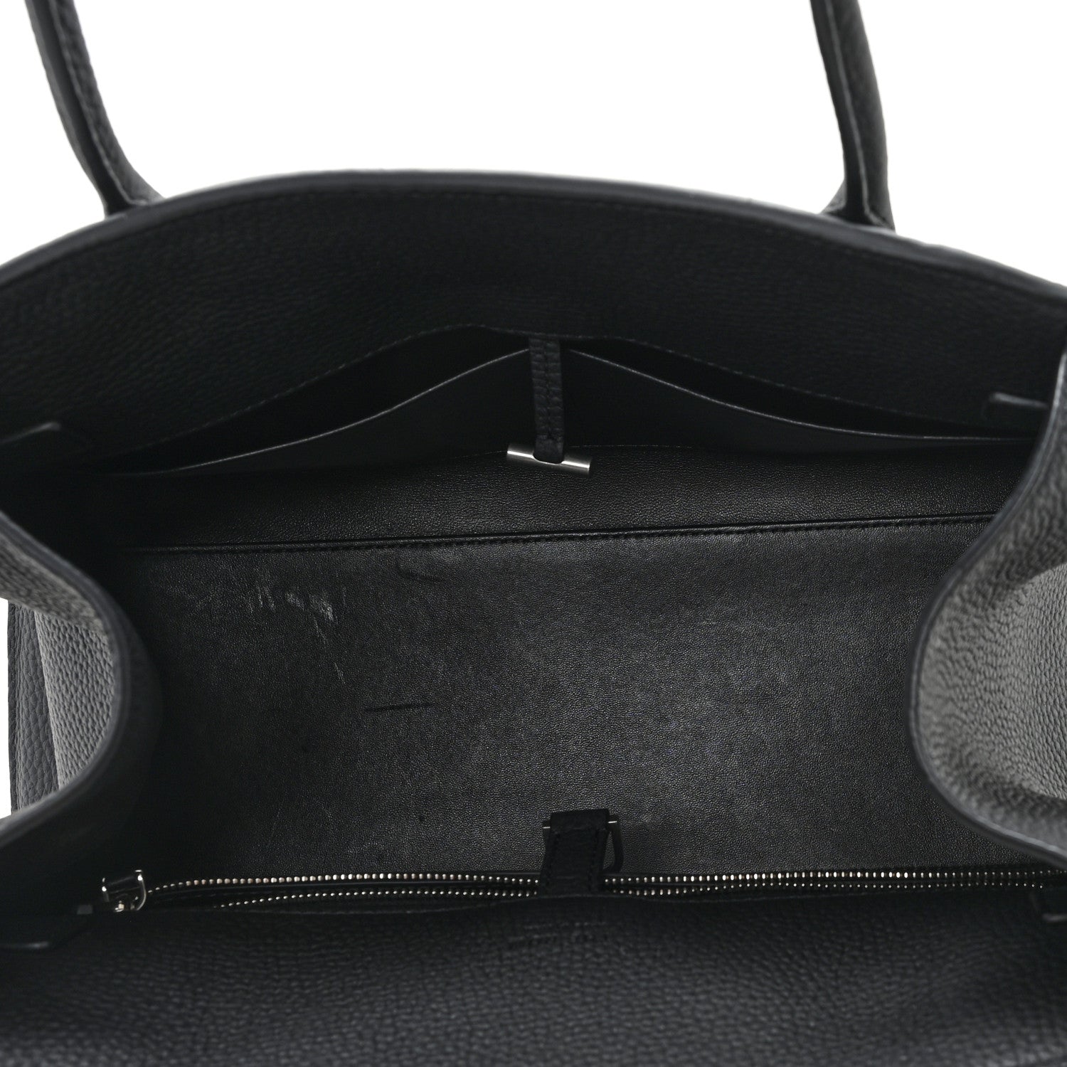 The Row Grained Calfskin Margaux Shoulder 12 Black 5 of 9