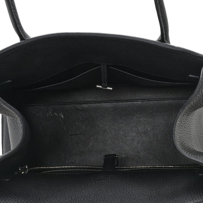 The Row Grained Calfskin Margaux Shoulder 12 Black 5 of 9