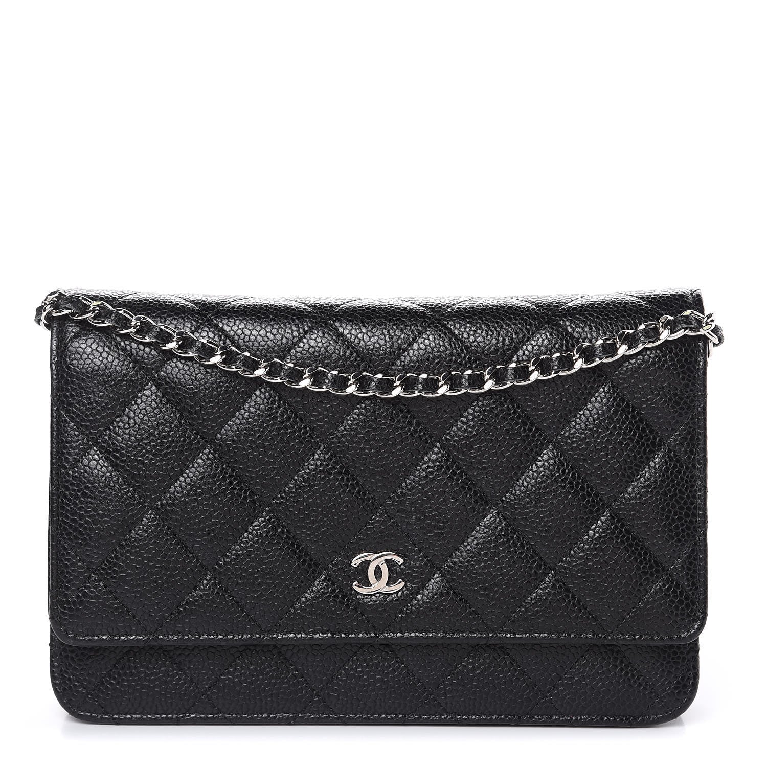 Chanel Caviar Quilted Wallet On Chain WOC Black 1 of 12