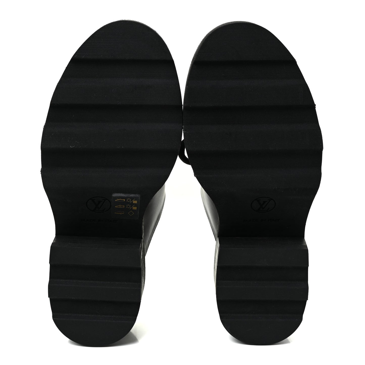 Calfskin Monogram Beaubourg Open Back Platform Derby Shoes 36.5 Black