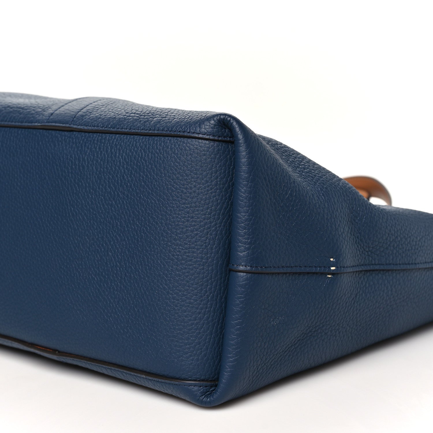 Moynat Taurillon Gex Calfskin Duo Reversible Tote GM Bleu Acier Canelle 15 of 16
