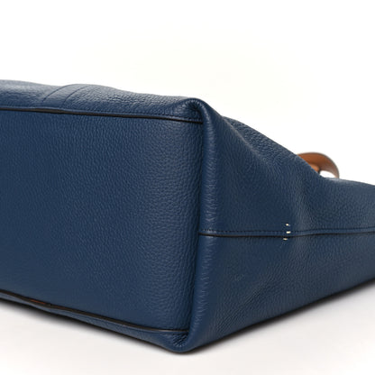 Moynat Taurillon Gex Calfskin Duo Reversible Tote GM Bleu Acier Canelle 15 of 16