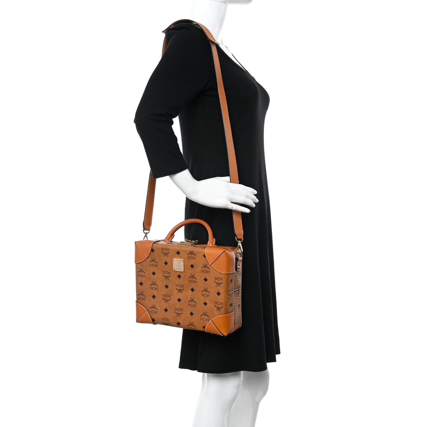 Visetos Medium Berlin Crossbody Cognac