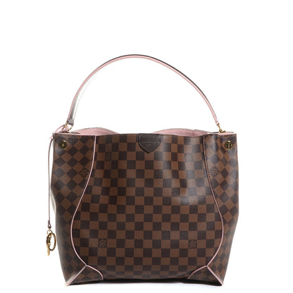 Louis Vuitton Damier Ebene Caissa Hobo Rose Ballerine 1 of 7