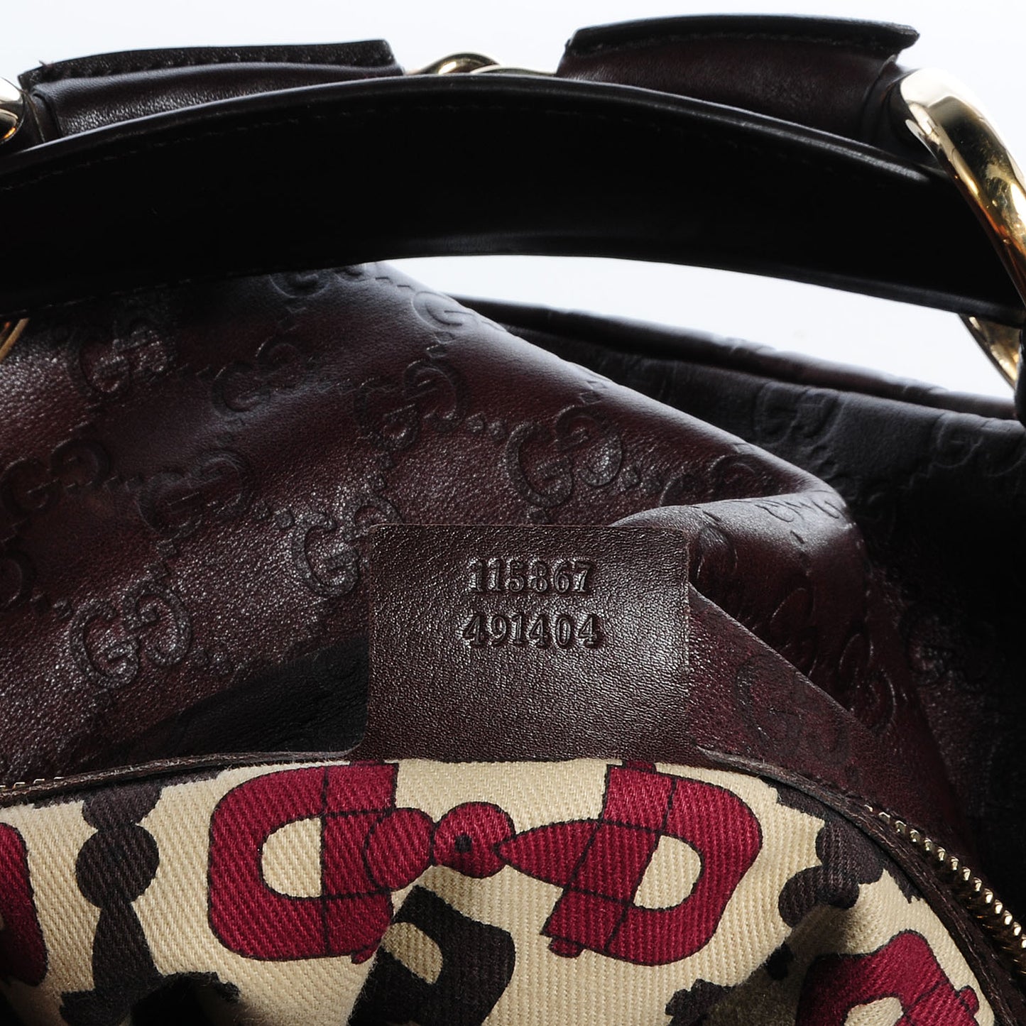 Guccissima Medium Horsebit Chain Hobo Chocolate Brown