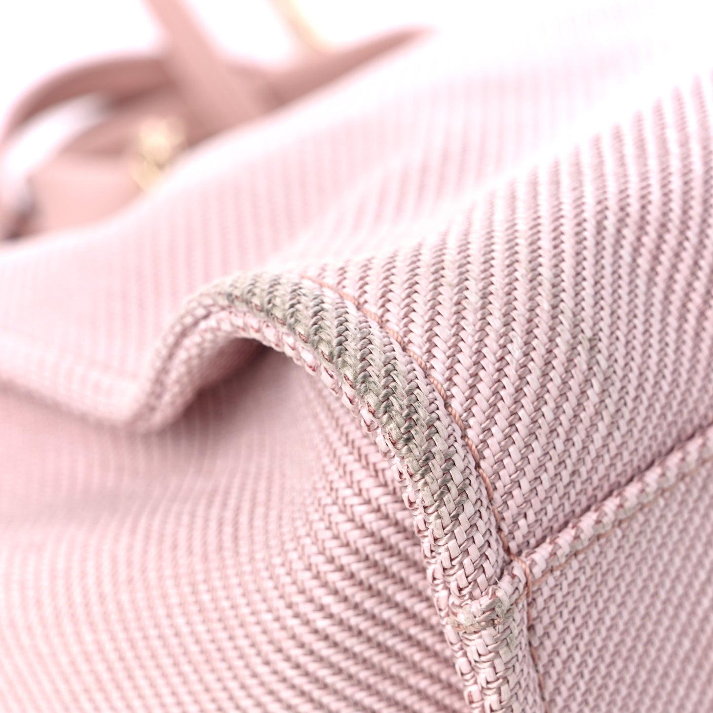 Mixed Fibers Calfskin Medium Deauville Tote Rose Pink