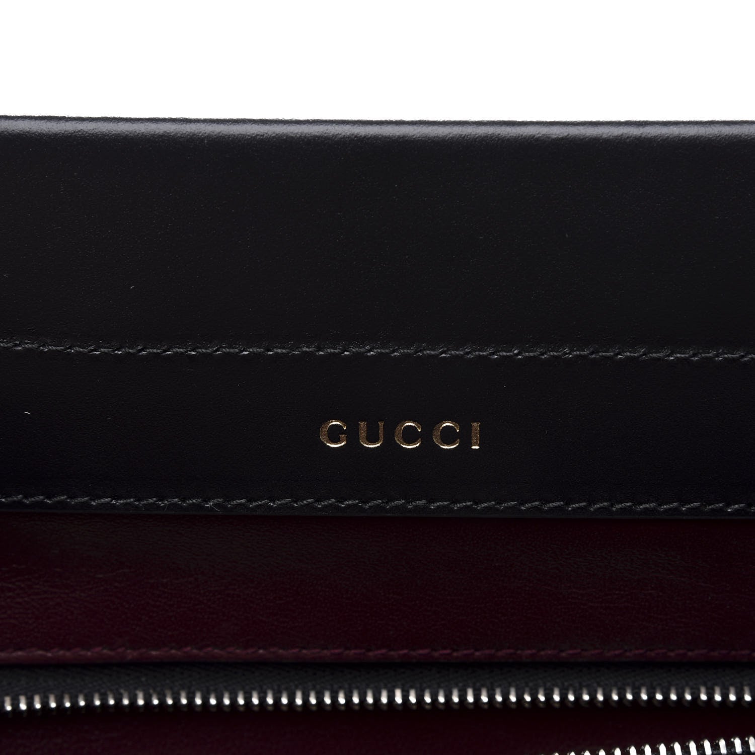 Gucci Smooth Calfskin Diagonal Striped Small Zumi Top Handle Bag Black Beige 7 of 11