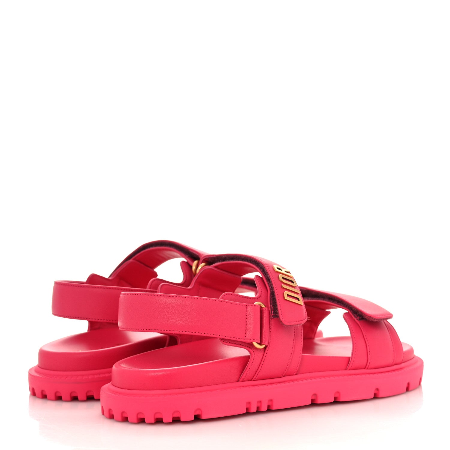 Christian Dior Lambskin Dioract 10mm Sandals 39 Raspberry 4 of 10