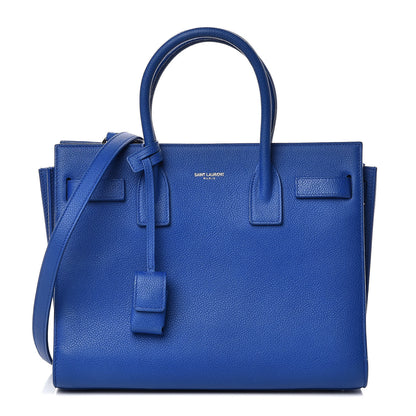 Saint Laurent Grained Calfskin Baby Sac De Jour Royal Blue 1 of 14