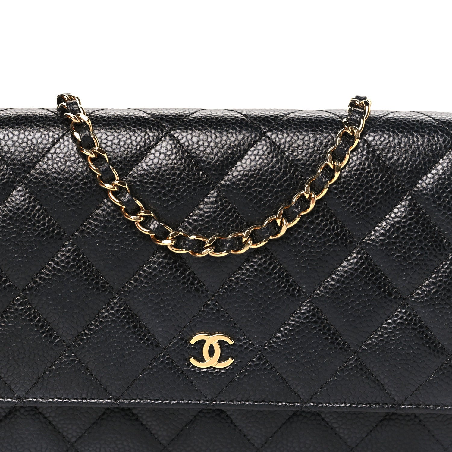 Chanel Caviar Quilted Wallet on Chain WOC Black 9 of 12
