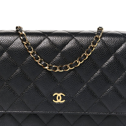 Chanel Caviar Quilted Wallet on Chain WOC Black 9 of 12