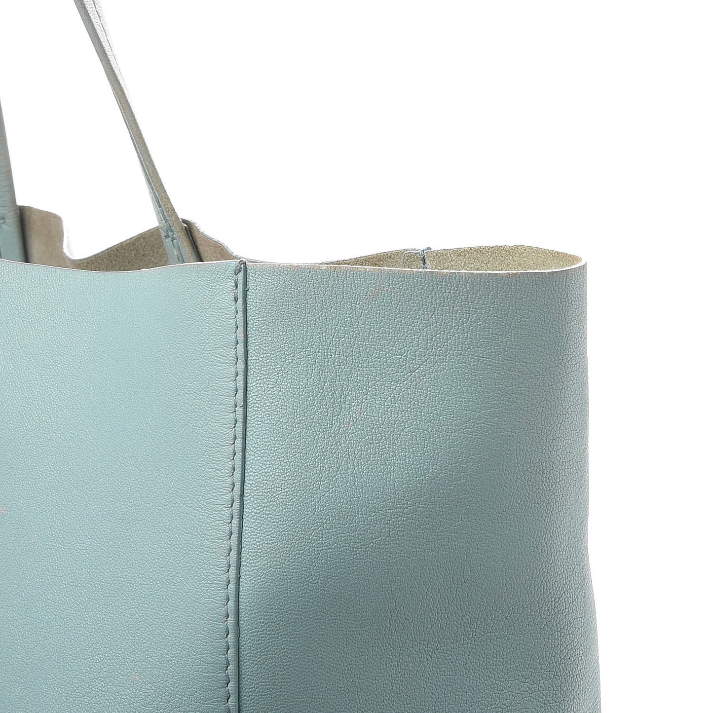 Lambskin Vertical Bi-Cabas Blue Black