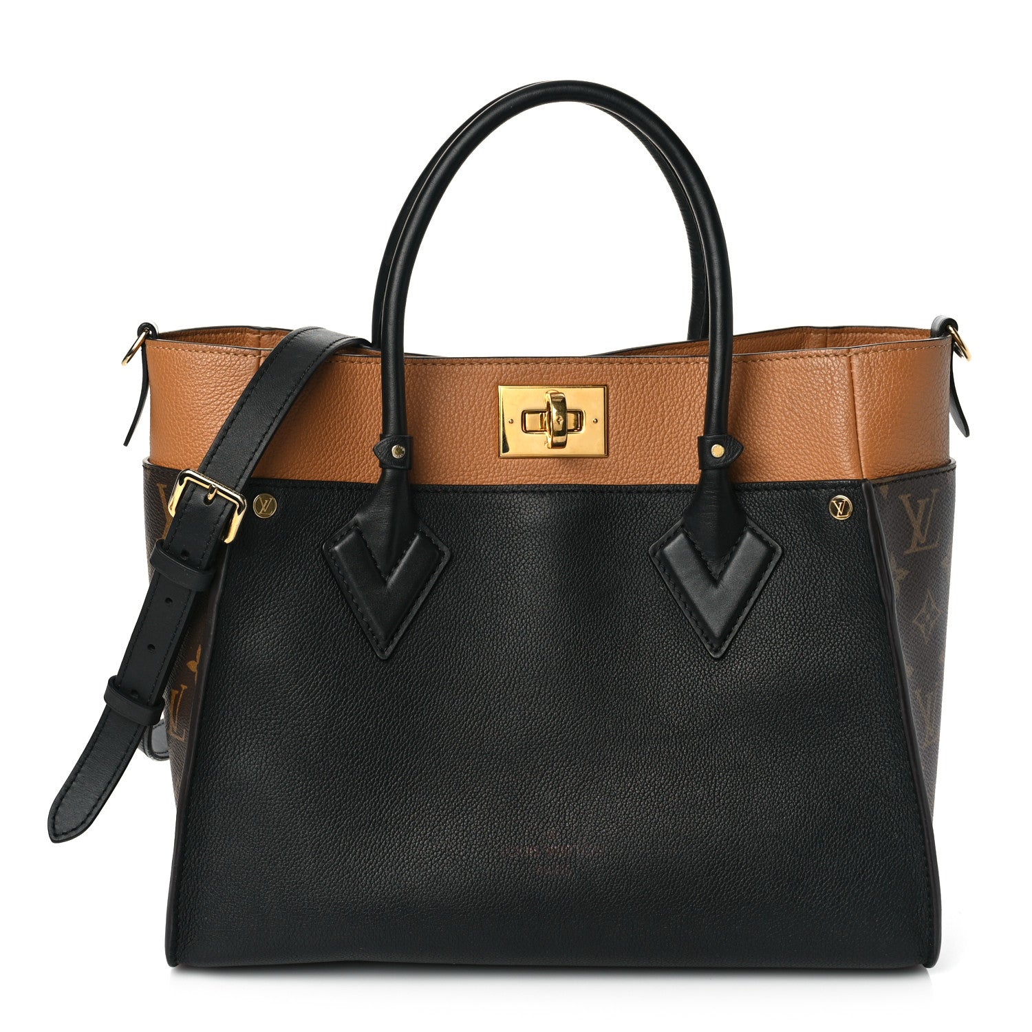 Louis Vuitton Calfskin Monogram On My Side Black 1 of 13