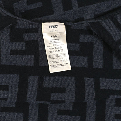 Fendi Wool Silk FF Poncho Black 3 of 3