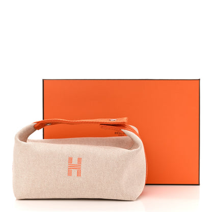 Hermes Canvas Small Bride-A-Brac Pouch Natural Orange 10 of 10