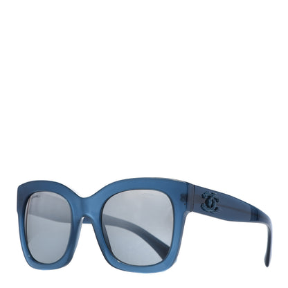 Chanel Acetate Mirror CC Square Fall Sunglasses 5357 Dark Blue 1 of 8