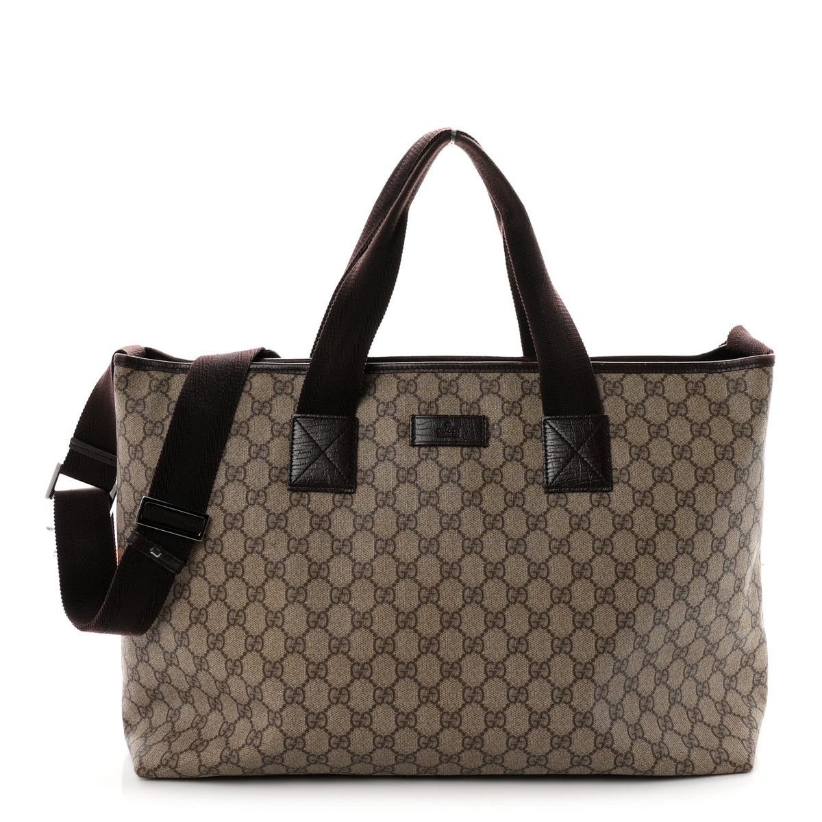 GG Plus Monogram Travel Bag Dark Brown