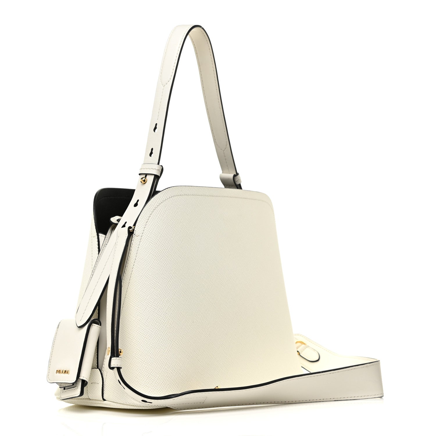 Prada Saffiano Cuir Medium Matinee Tote Cloudy Grey 2 of 15