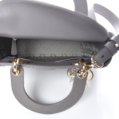 Christian Dior Lambskin Cannage Small Lucky Badges My Lady Dior Grey 5 of 10