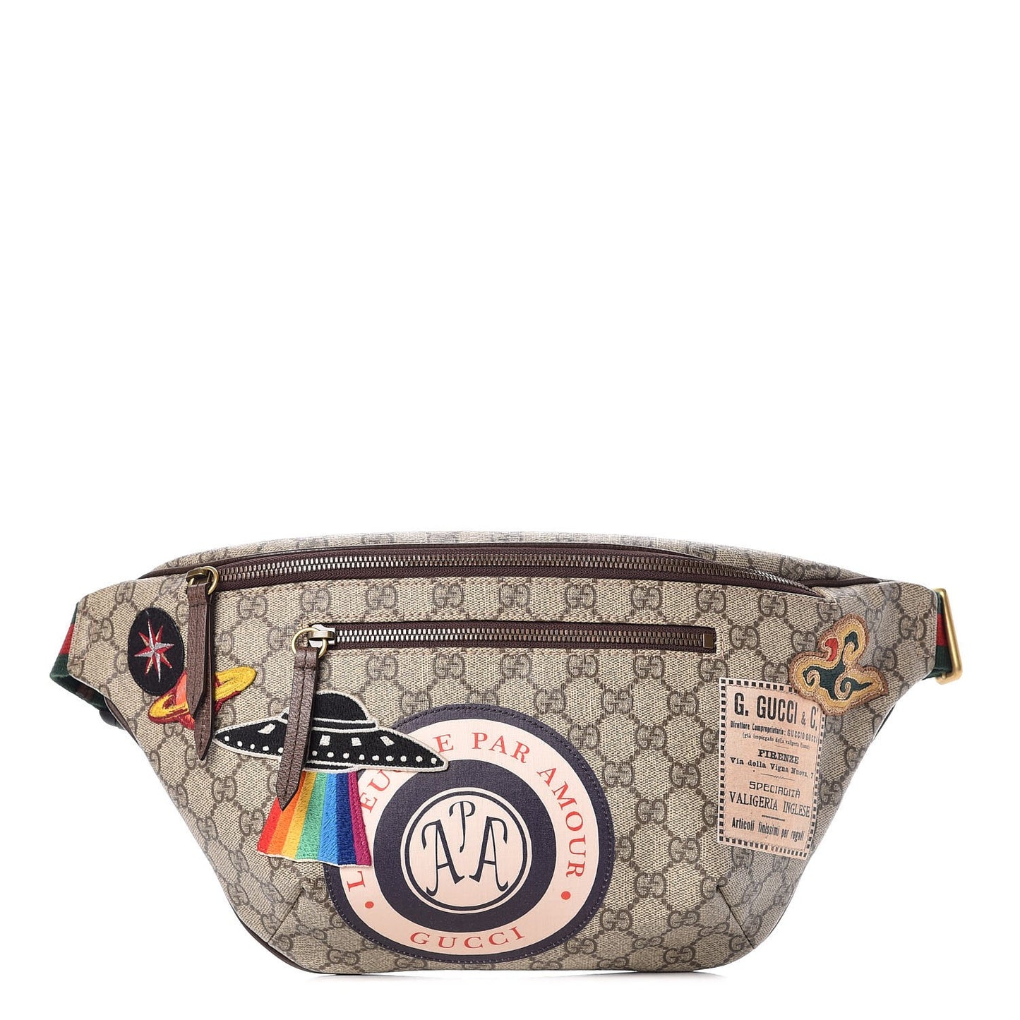 GG Supreme Monogram Courrier Belt Bag Beige New Acero
