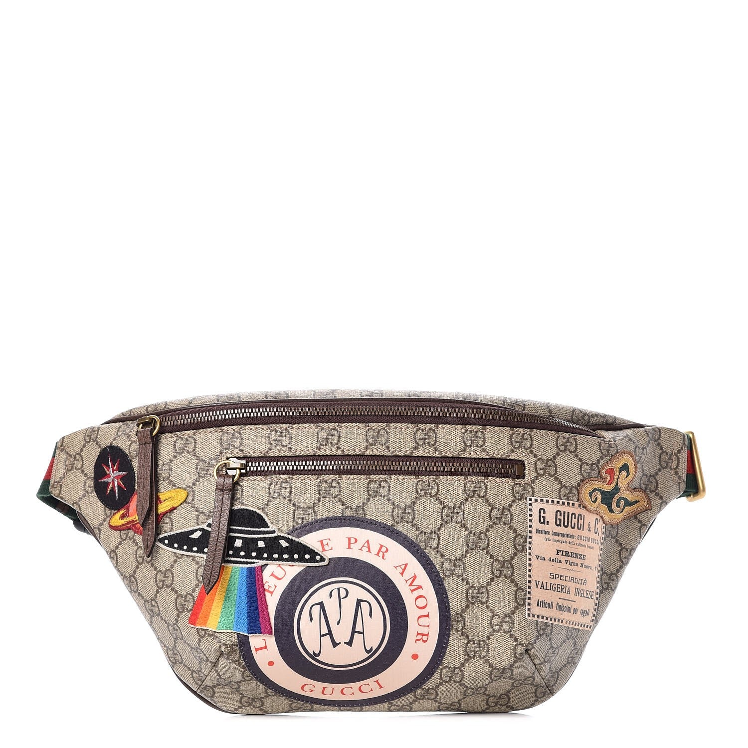 Gucci GG Supreme Monogram Courrier Belt Bag Beige New Acero 1 of 8