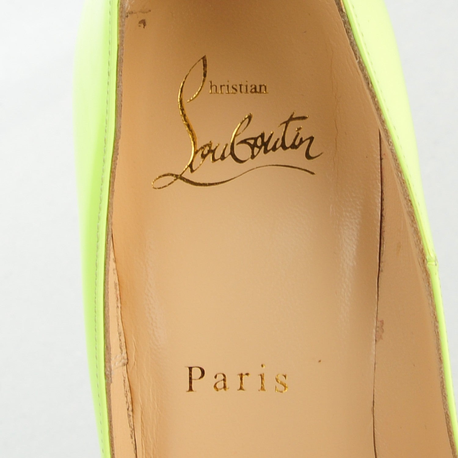 Christian Louboutin Patent So Kate 120 Pumps 36.5 Neon Yellow 8 of 8