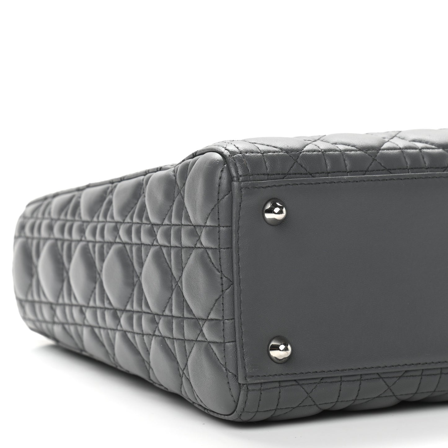 Lambskin Cannage Large Lady Dior Grey