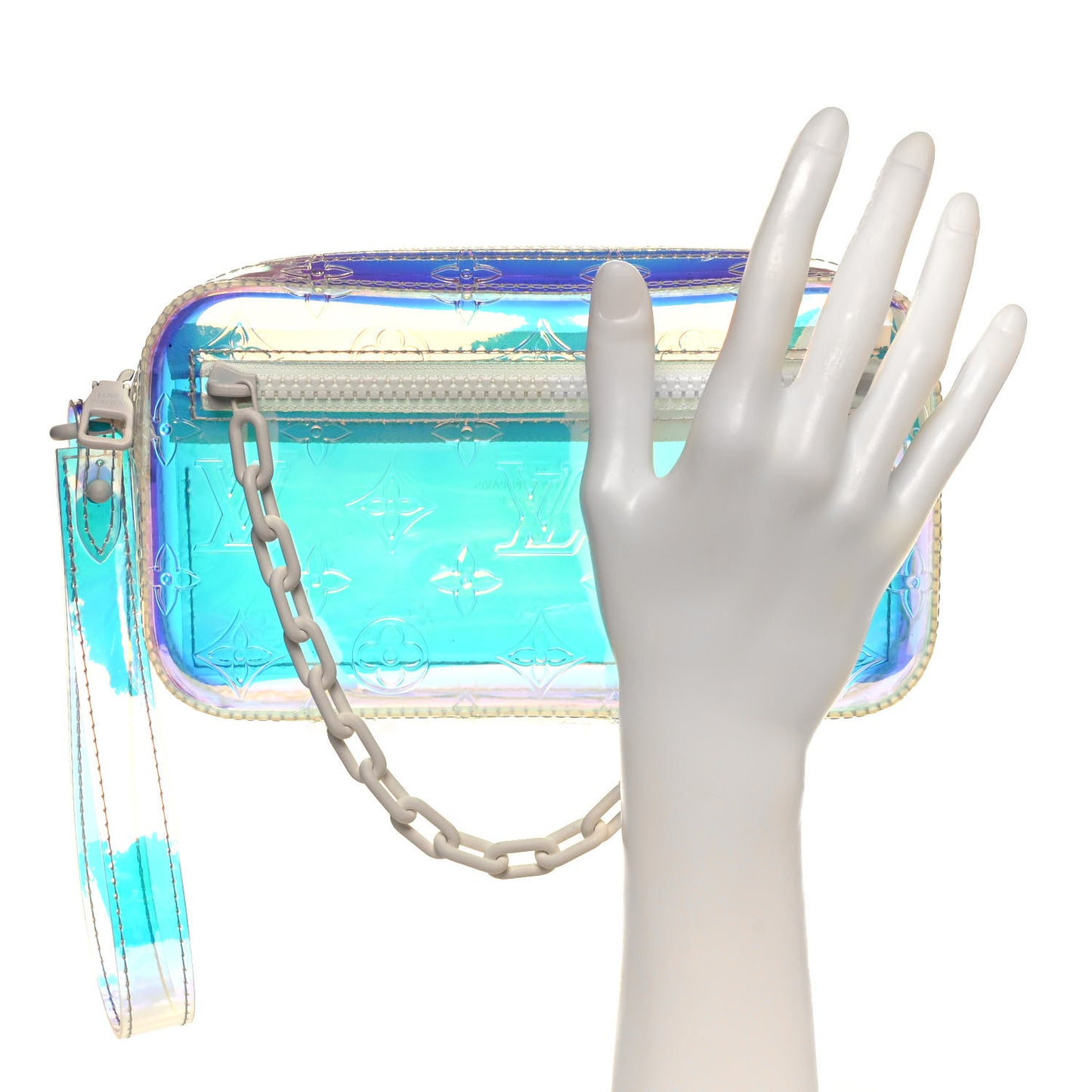 PVC Monogram Pochette Volga Iridescent Prism
