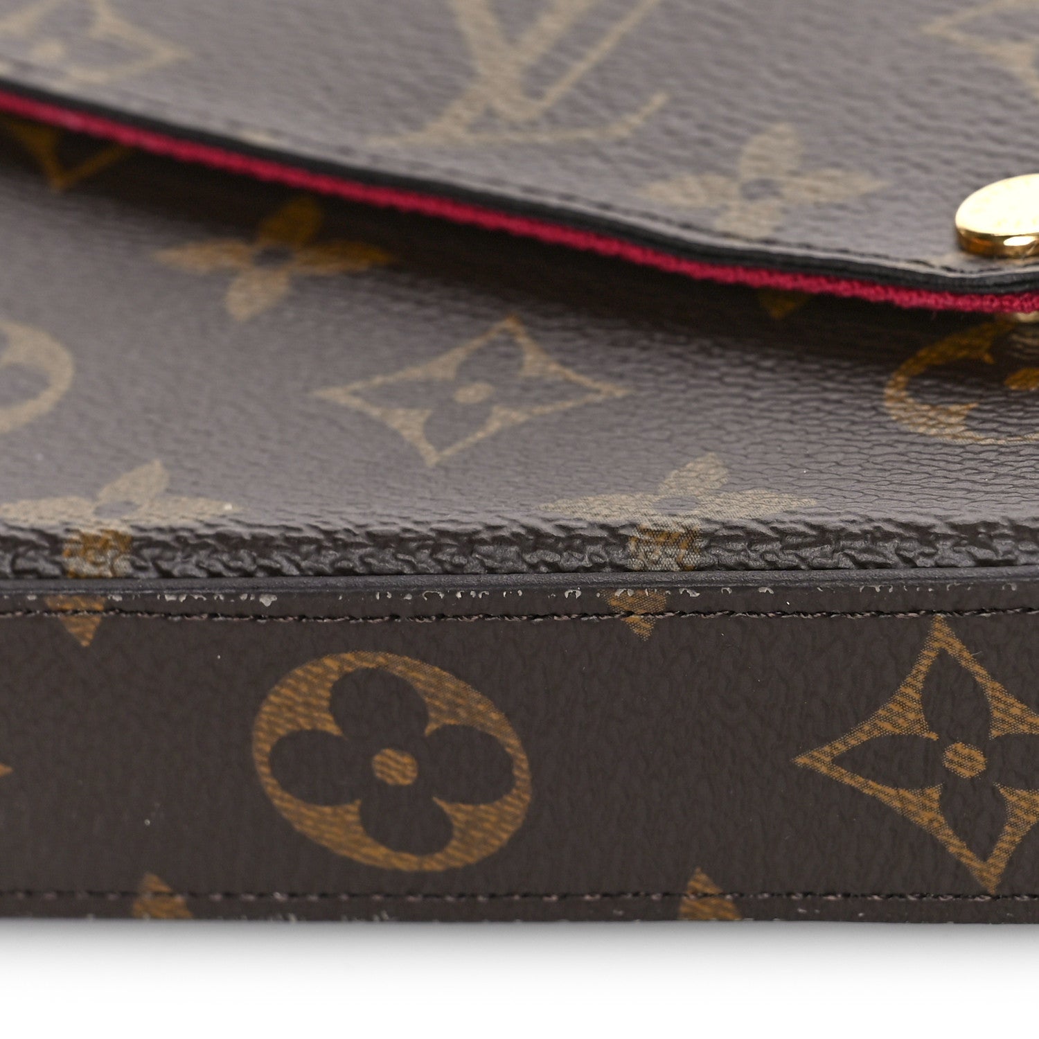 Louis Vuitton Monogram Pochette Felicie Chain Wallet Fuchsia 10 of 11