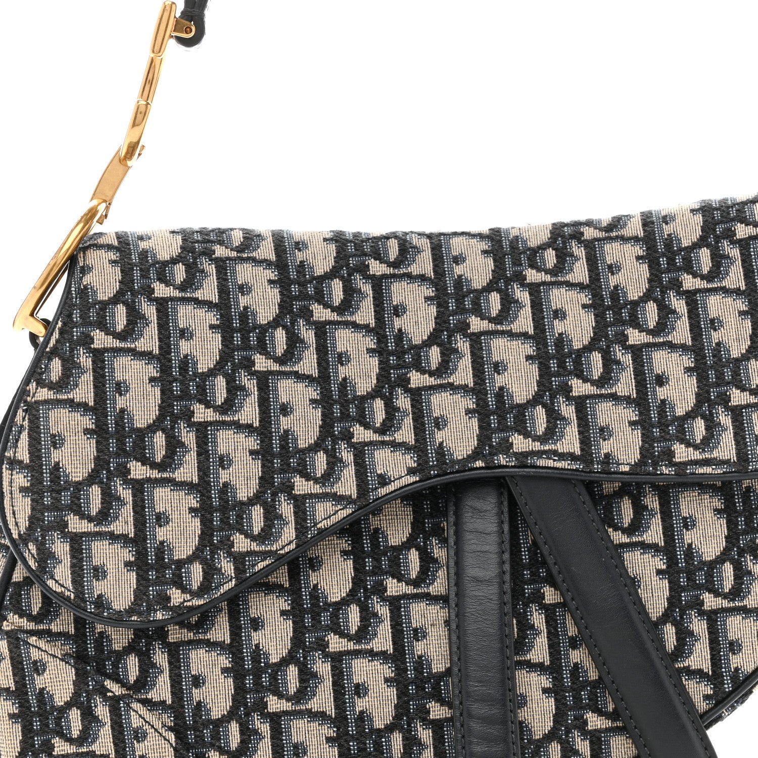 Christian Dior Oblique Saddle Bag Blue 8 of 12