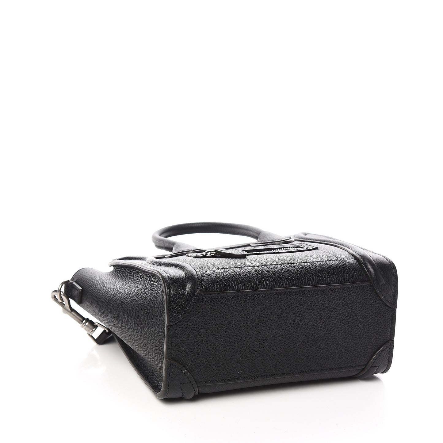 Drummed Calfskin Nano Luggage Black