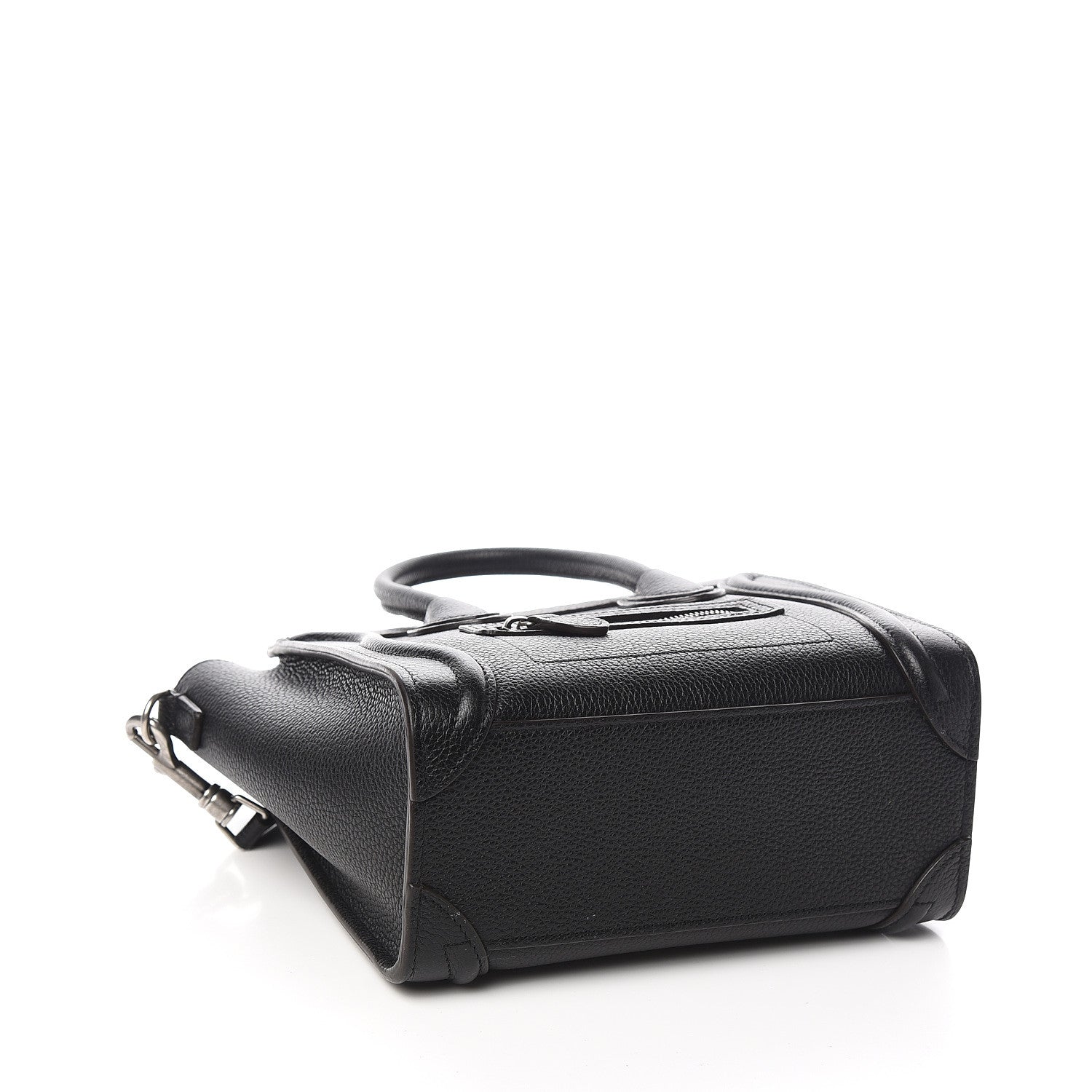 Celine Drummed Calfskin Nano Luggage Black 4 of 10