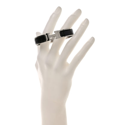 Hermes Enamel Narrow Clic Clac H Bracelet GM Black 2 of 7