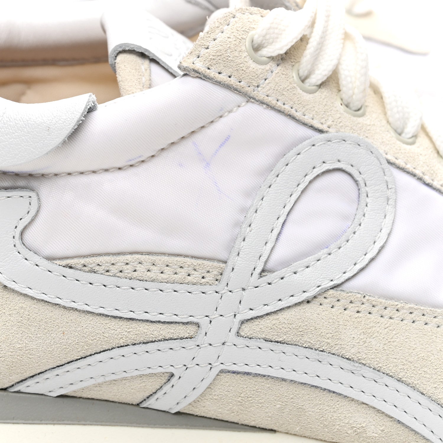 Loewe Nylon Suede Flow Retro Runner Sneakers  White 10 of 10