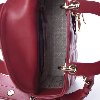 Christian Dior Lambskin Cannage Small My Lady Dior Red 7 of 11