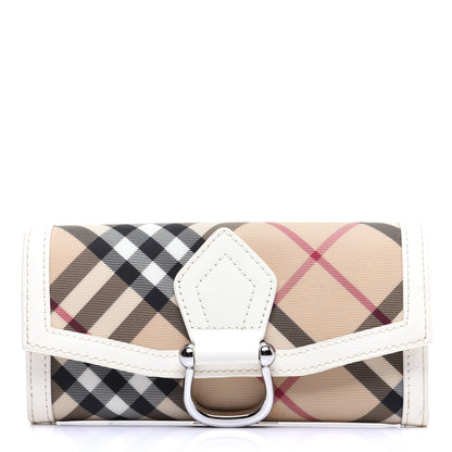 Burberry Nova Check Penrose Continental Wallet White 1 of 12