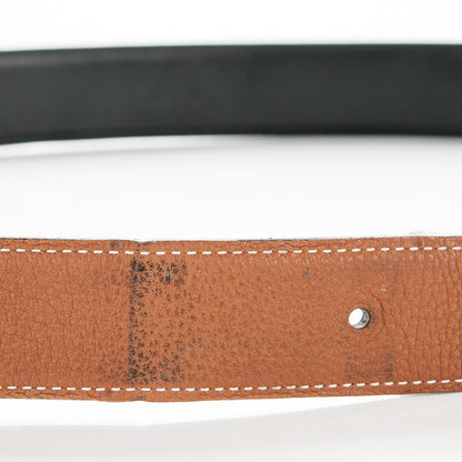 Hermes Box Togo 32mm H Belt 85 Black Gold 6 of 7