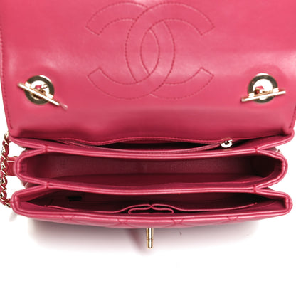 Chanel Lambskin Quilted Small Trendy CC Flap Dual Handle Bag Dark Pink 4 of 11