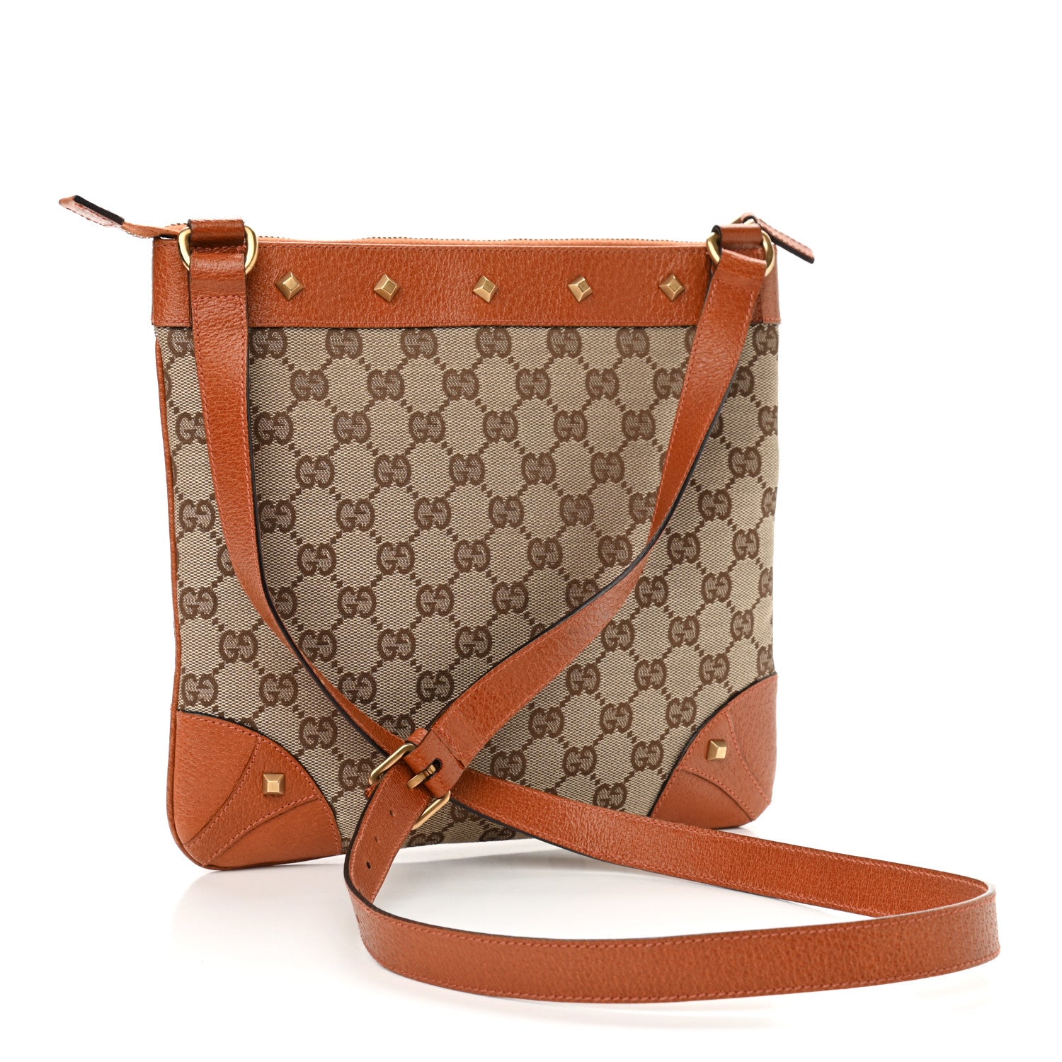 Gucci Monogram Studded Messenger Orange 3 of 10