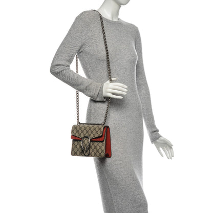 Gucci GG Supreme Monogram Mini Dionysus Shoulder Bag Hibiscus Red 2 of 7