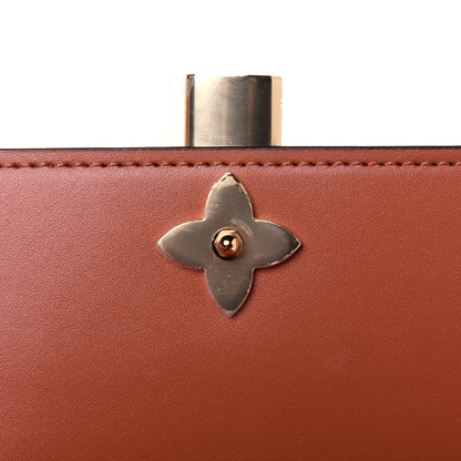 Louis Vuitton Monogram Flower Lock Compact Wallet Caramel 7 of 13