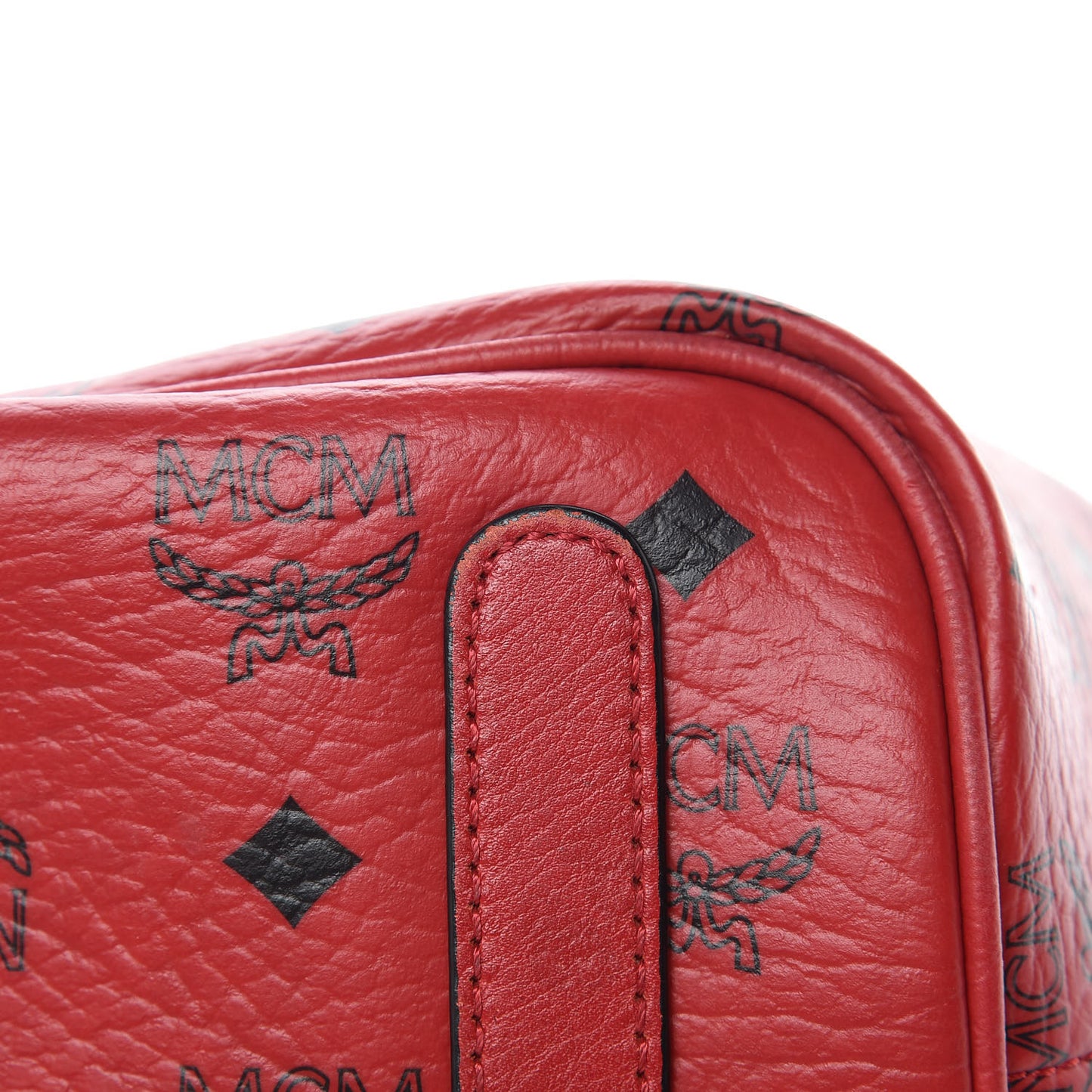 Visetos Medium Liz Reversible Shopper Tote Ruby Red