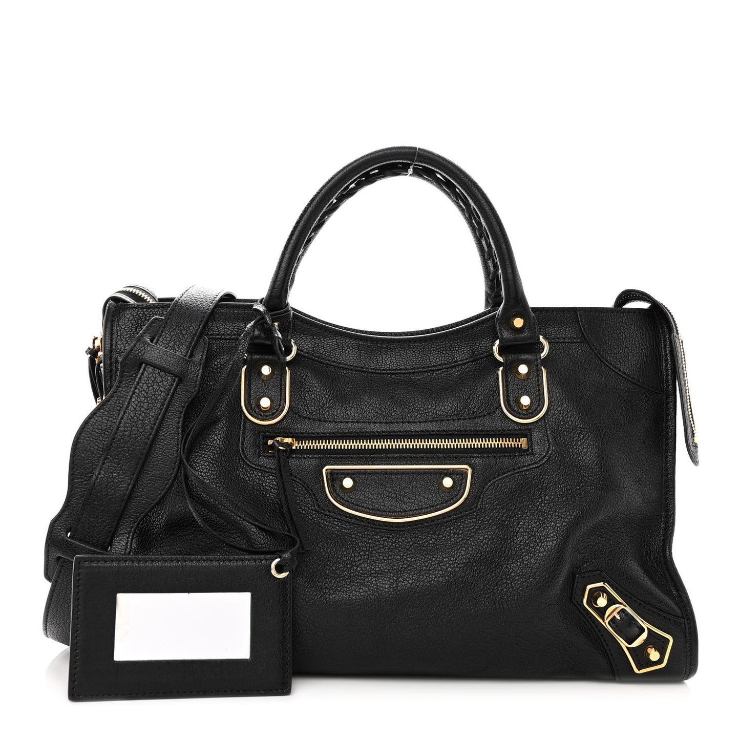 Chevre Gold Metallic Edge Hardware City Black