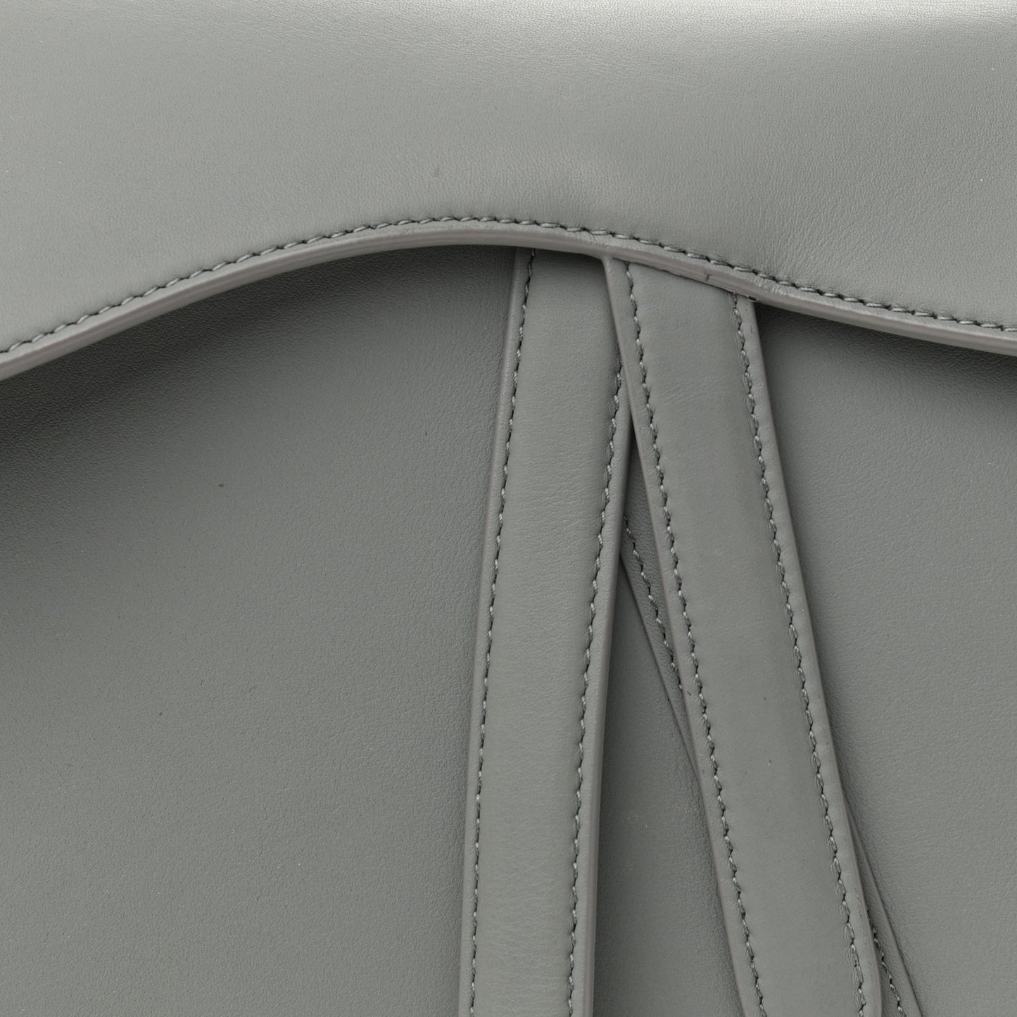 Ultra Matte Calfskin Saddle Bag Grey